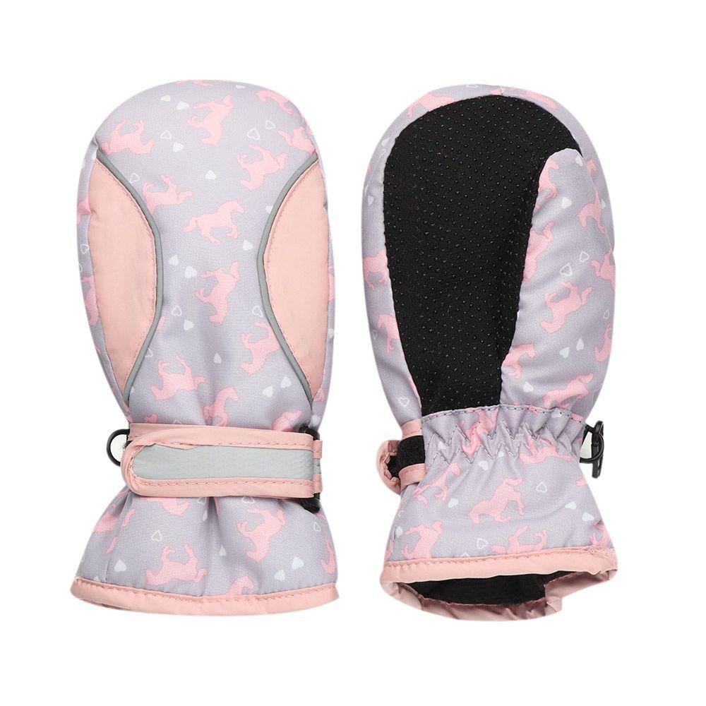 Warm Windproof Waterproof Outdoor Riding Long-sleeved Mitten Snow Snowboard Children Ski Gloves