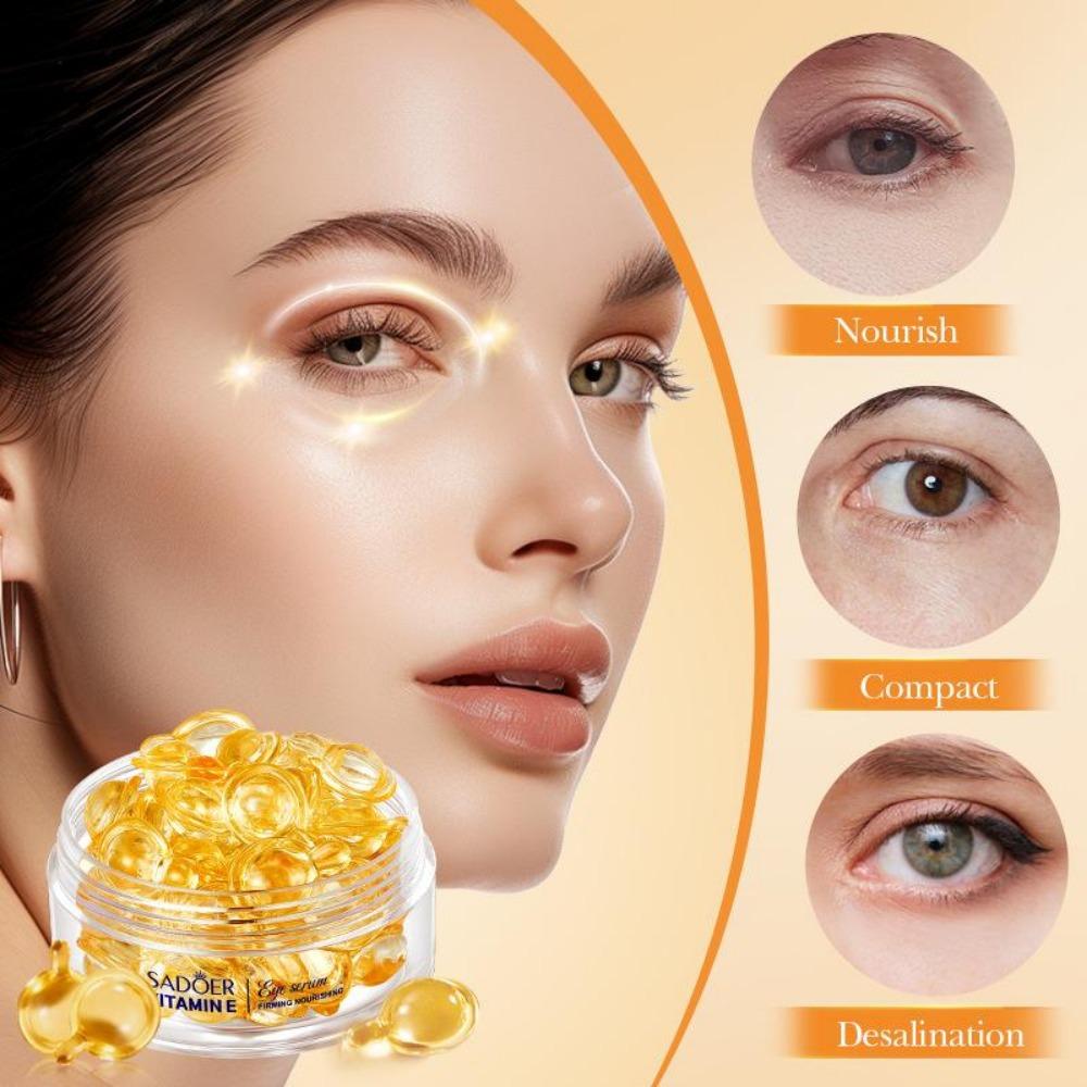 0,25 g x 30 Stück Nachtkerze Vitamin E straffende Kapsel-Augencreme, Anti-Aging, hellt Augenringe und Fältchen auf, bleicht