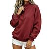 Women's Half-Zip Stand Collar Sweatshirt Loose Fit Versatile Pullover Top for Casual Wear