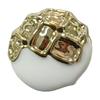 5Pcs Half Ginger Resin Alloy Button Fashion Shirt Knitted Cardigan Sleeve Collar Decorative Button Men'S Suit Button
