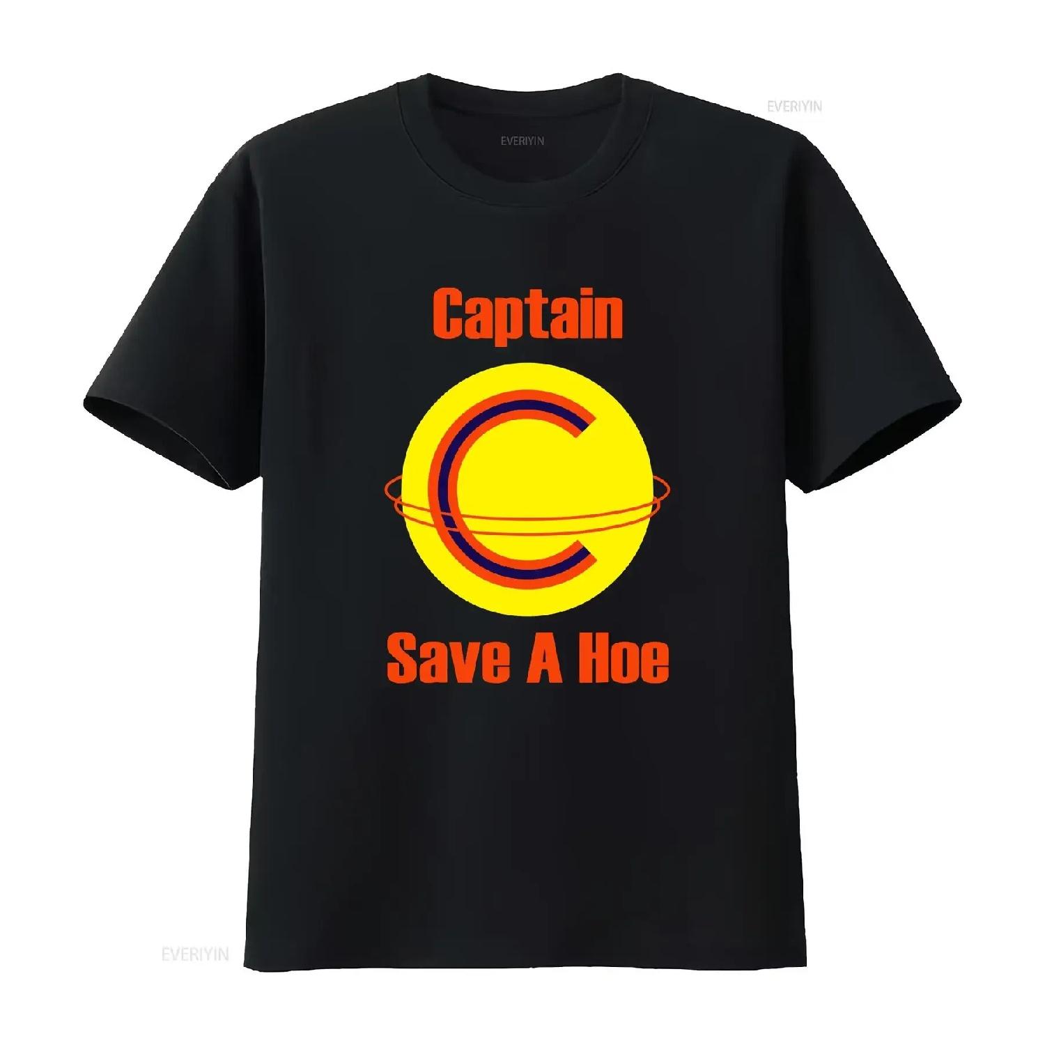 

Винтажная ретро футболка Captain Save A Hoe Размер S 5XL винтажная Выстиранная Мягкая графичная Дышащая уличная одежда Слегка homme S чёрный
