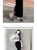 Black Gold Velvet High-Waist Midi Skirt with Slit - Retro Slimming Pencil Style for Autumn/Winter 2025