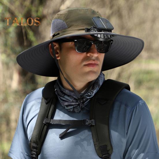 

Сонячний капелюх з вентилятором з широкими полями, вентилятори з подвійним живленням, акумулятор 800 мАг, капелюх для риболовлі на відкритому повітрі для піших прогулянок, їзди на велосипеді, риболовлі C