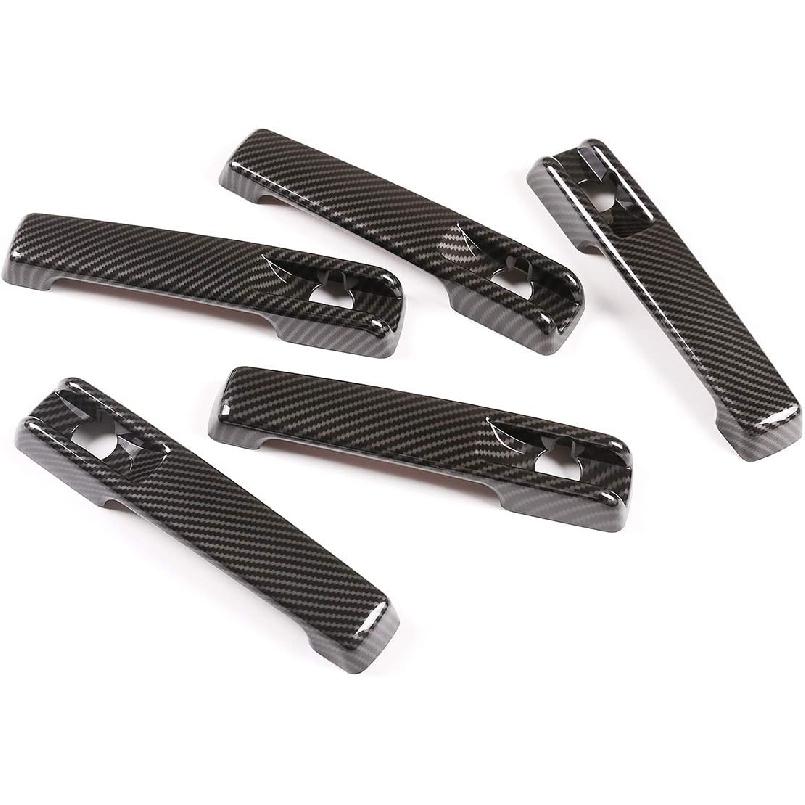ABS Car Exterior Door Grab Handle Cover Trim for Mercedes Benz G Class W463 G500 G550 G63 2019 2020 Auto Accessories (Carbon Fiber)