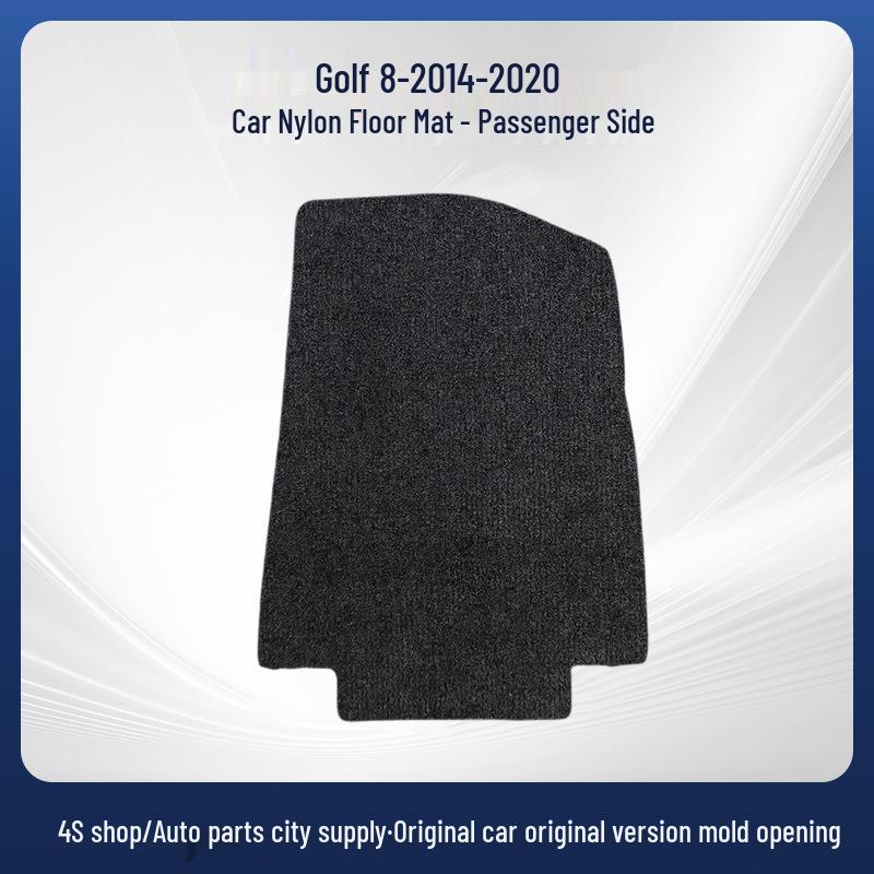 Black Nylon Floor Mats for Volkswagen Golf 8 (2014-2020) - Full Coverage, Dirt-Resistant.