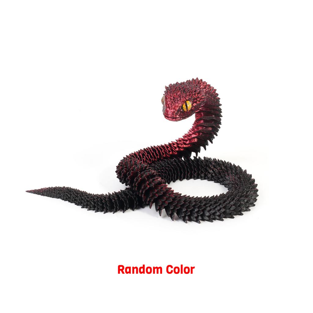 Articulated Snake Figure, 3D Printed Realistic Movable Fidget Toy for Year of Snake Desk Decor - Simulation Animal Model Gi