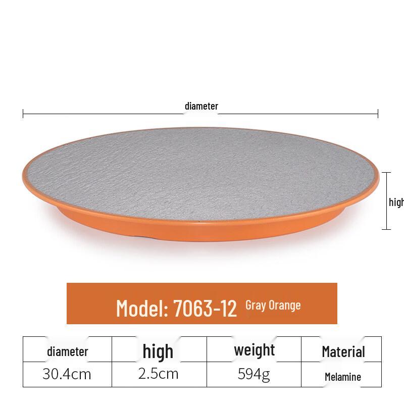 Japanese Style Melamine Flat Round Plate