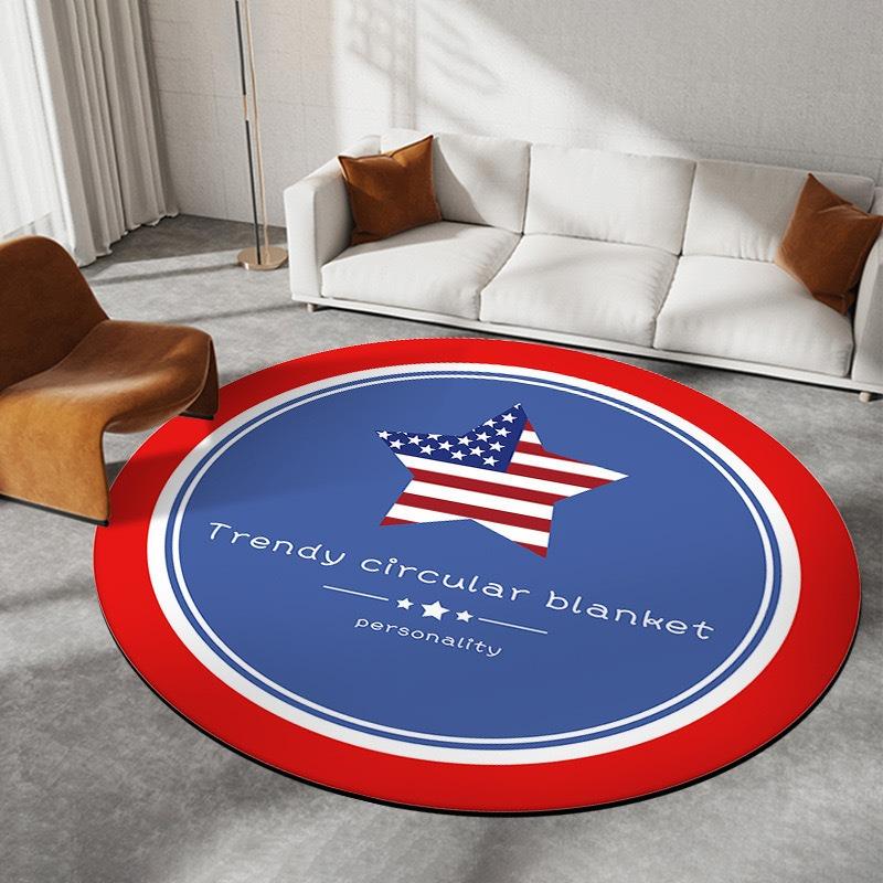  Disney Captain America Circular Mat Living Room Sofa Carpet Tea Table Bedroom Bedside Enter Door Rug Fashion Home Dcor