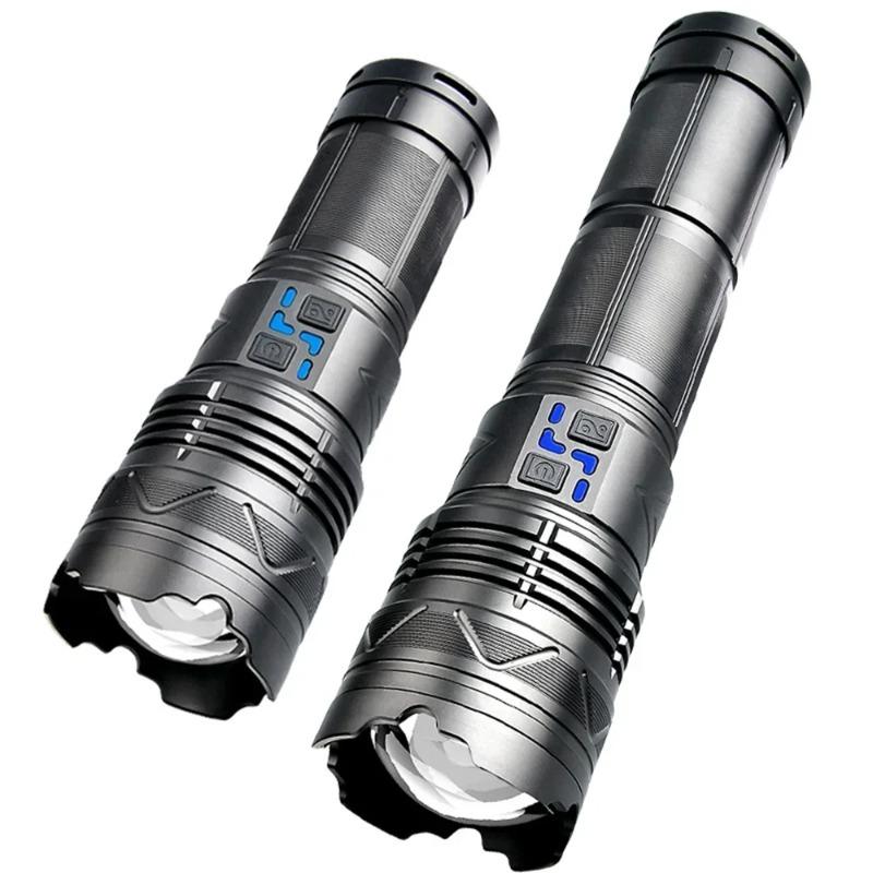 Lanternă LED Mare Super Luminoasă cu Bază Lungă Reîncărcabilă Ultra Puternică de Exterior Tactică Lampă de Mână Lanternă de Camping