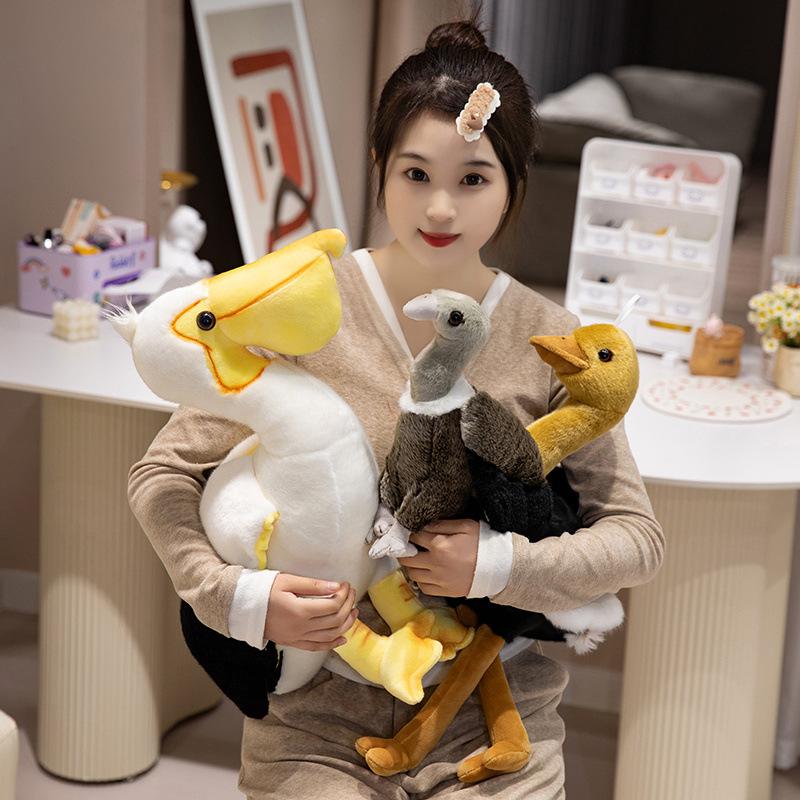 Cartoon Simulation Bird Animal Pelican Doll Plush Toy Ostrich Vulture Doll Children Soothing Doll