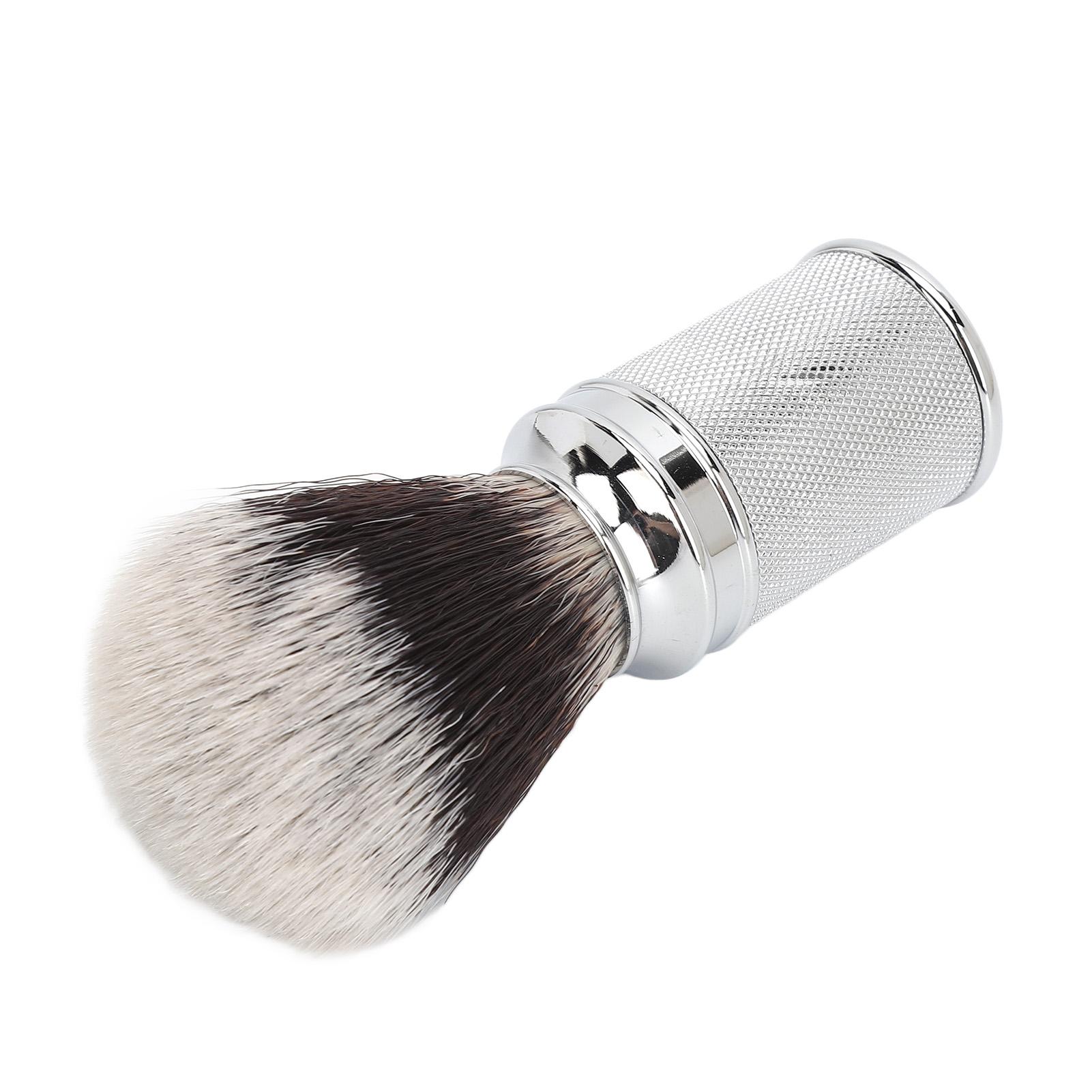 

Barber Lathering Brush Soft Nylon Hair Quick Dry Anti Slip Handle Beard Foaming Brush