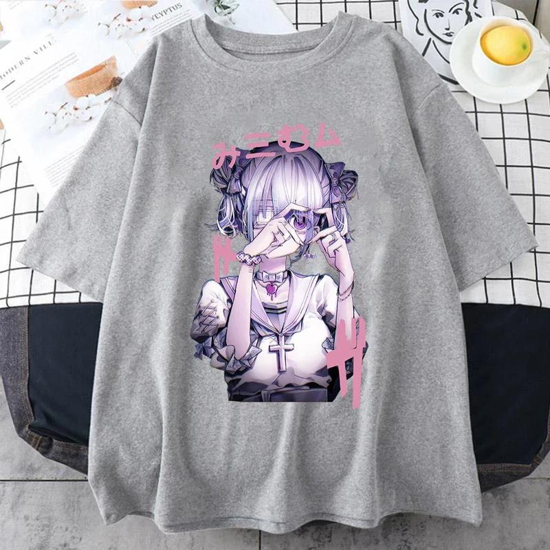 Anime Kurono Kyou T Shirt Summer Sport Jogging Short Sleeve Girls Women Cosplay T Shirt Casual Loose Sport Punk Style Y2K Top