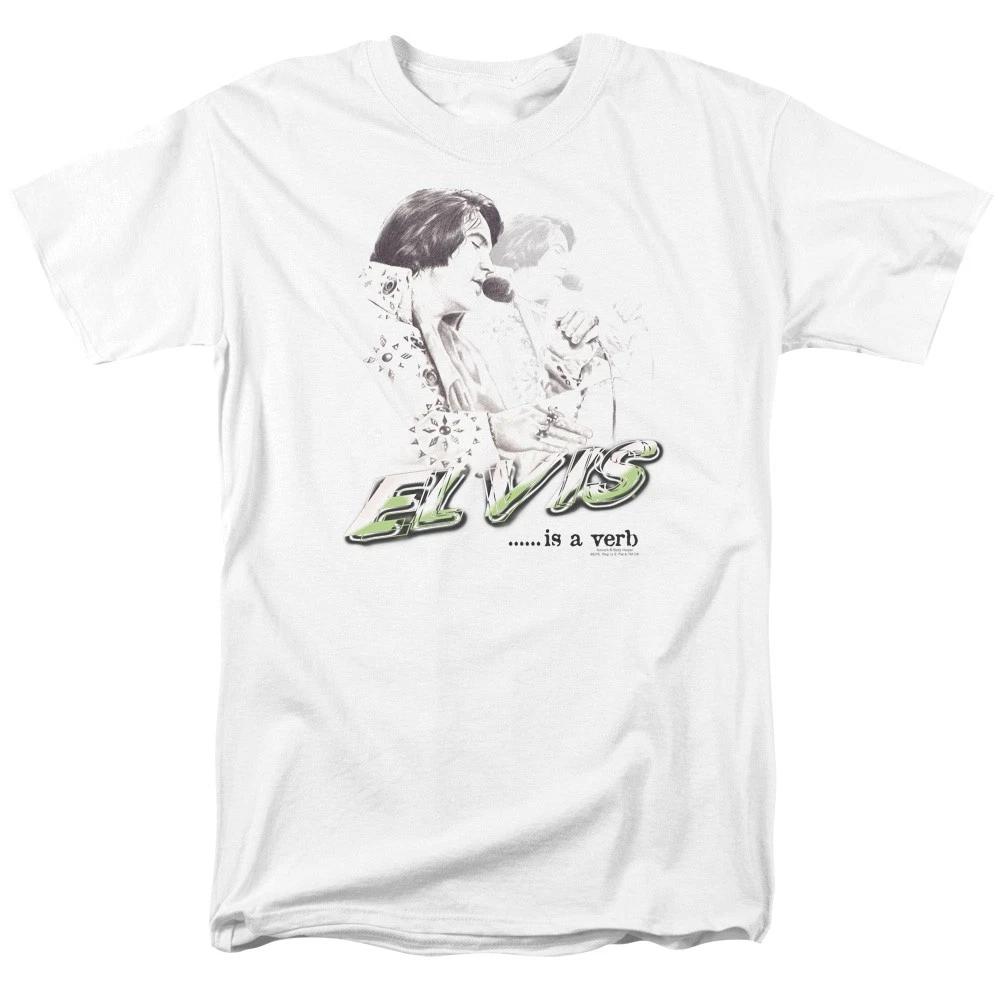 Elvis Presley - Elvis Is A Verb - Unisex Short Sleeve Children s T-shirt - White 130