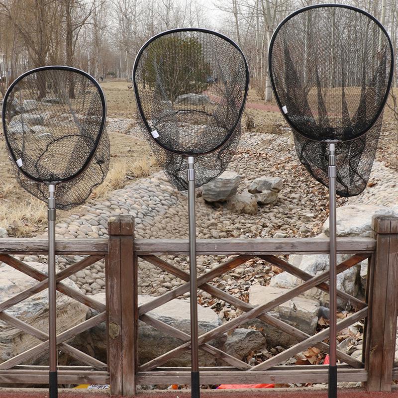 Large Aluminum Alloy Telescopic Fish Net with Foldable Mesh Bag