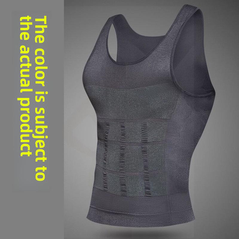 

Мужской утягивающий жилет для подтяжки живота и корректирующее белье для талии. XXXL серый