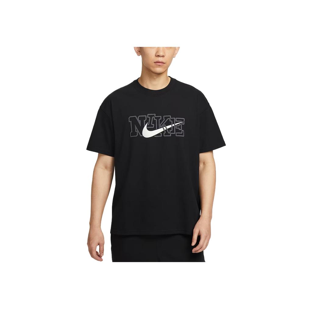 Nike Skin-Friendly Fashion Versatile Simple Short Sleeve T-Shirt Men Tops Black HJ3420-010
