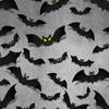 Halloween Bats Wall Decor 3D Halloween Bat Decorations Glow Eyes Bats 128 Pieces Scary Bats Wall Decoration For Bathroom Kitchen