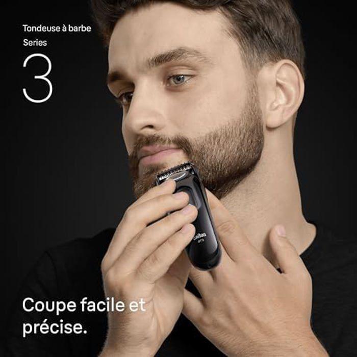 Tondeuse à Barbe - BRAUN - Series 3 - Lame Ultra-Affûtée - Autonomie 50 Min - 40 Longueurs