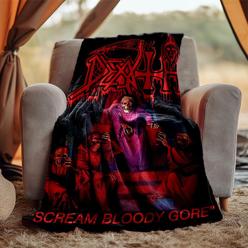 Death Flannel Blanket Soft Warm All-Season Throw, Design for Camping, Car Travel, Hiking Sofa, Bed, Office Perfect Gift for Parties