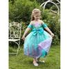 Vestito da Principessa Sirena Turchese per Bambine 7-8 Anni 130cm Costume per Halloween Carnevale Natale Pasqua Festa dei Bambini San Valentino