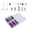 Frezon Universal Motorcycle Sport Bike Windshield Fairing Bolt Kit Fastener Clip Screws 177PCS Purple