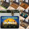 Halloween Night Cute Cat WELCOME Rug Doormat Living Room Bedroom Entrance Door   Floor Mat Hallway Backyard Foot Mat Home Decor