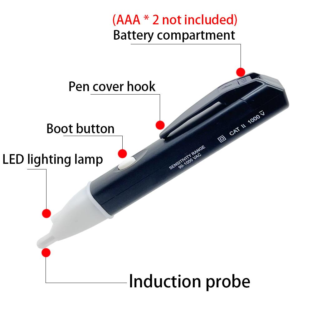 AC/DC Voltage Detectors Smart Non-Contact Tester Pen Meter 90-1000V Current Electric Sensor Test Pencil LED lighting