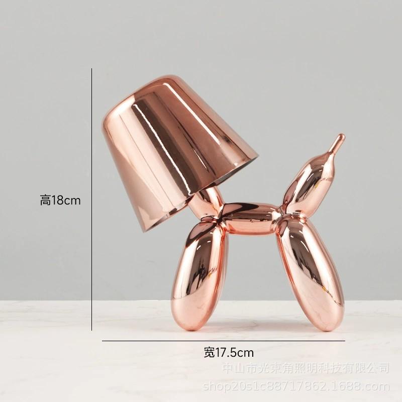 Balloon Dog LED Table Lamp 3 Color Infinite Dimming Smooth Material Cute Animal Shaped Table Lamp for Home Decor