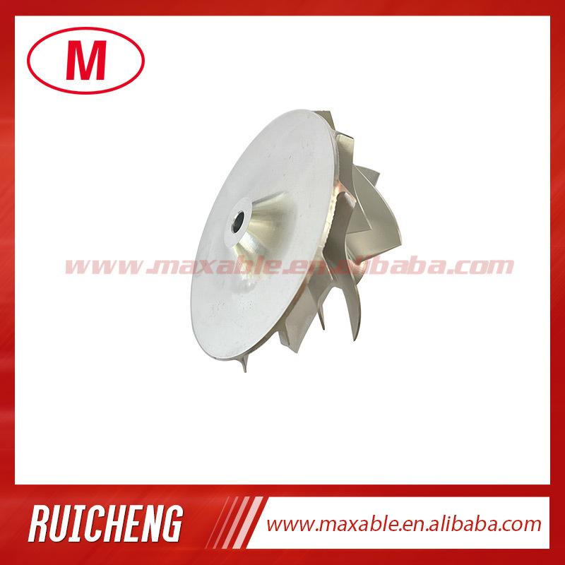 GT12 39.20/49.00 Mm 6+6 Blades Reverse High Performance Turbocharger Billet/milling/aluminum 2618 Compressor Wheel