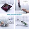 Adjustable Laptop Stand Aluminum Alloy Laptop Holder Stand Anti-slip Foldable Portable Lifting Cooling Holder For Home & Office