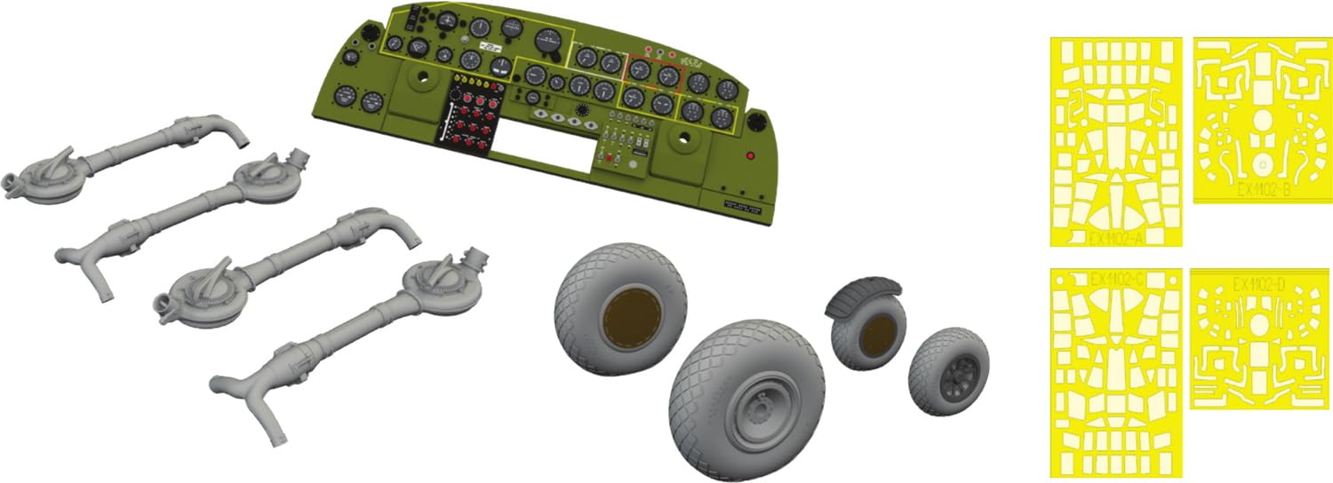 

Eduard Scale LookPlus Instrument Panel with Parts Set Hobby Plastic Model Kit Parts EDU644318 1/48 B-24D (for Boss) (Airplane)