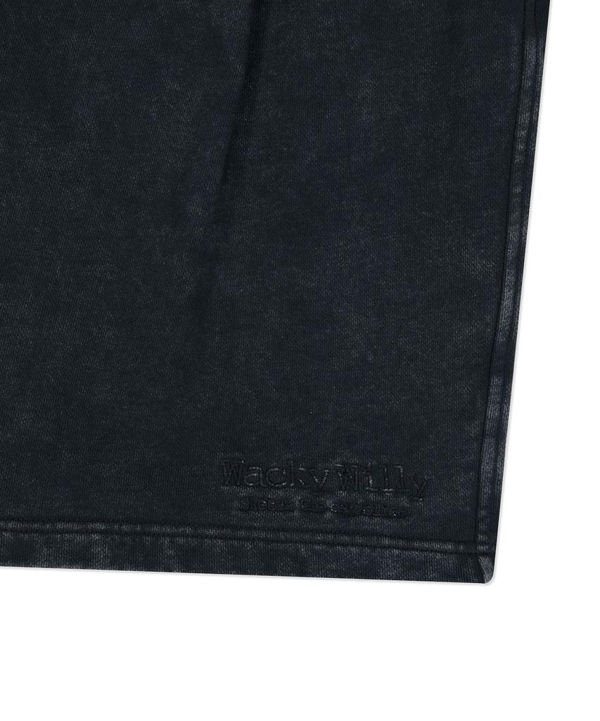 WACKY WILLY Pigment Washed Sweat Shorts Charcoal