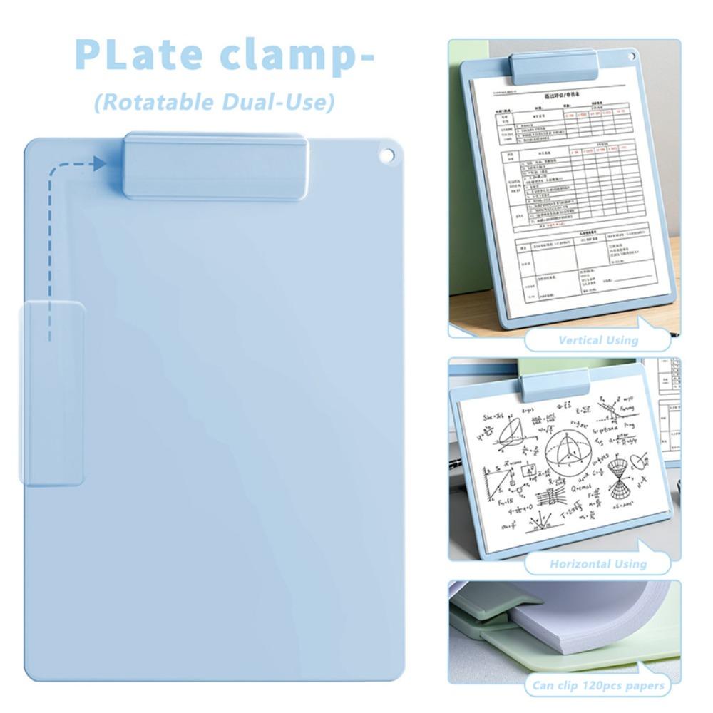 

Durable PP A4 Clipboard Rotatable Dual-Use File Folder Portable Document Holder Gift синій