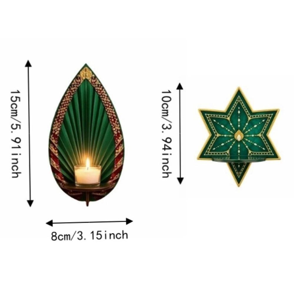 Wooden Wall Mounted Shelf Star Wall Display Stand Tealight Sconce Wall Storage Rack Festival