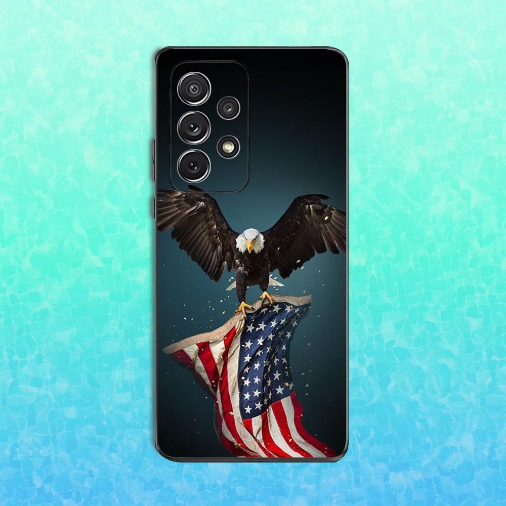 Great Americans Flag Phone Case For Samsung S25,S24,S23,S22,S21,S20,S10,Ultra,Plus,Lite,FE,Soft Silicone Black Cover
