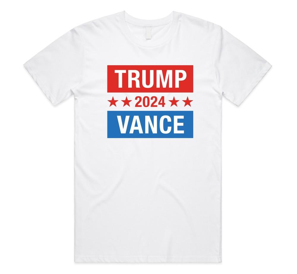 

Donald Trump JD Vance 2024 (2) T-shirt Top Funny Election Campaign Gift American XL