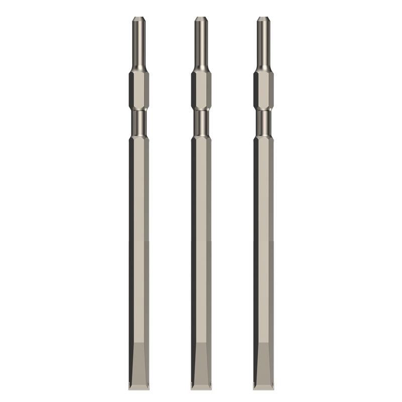 Hexagonal 0810 Jackhammer Chisels: Pointed & Flat Alloy Chisels 17x260mm