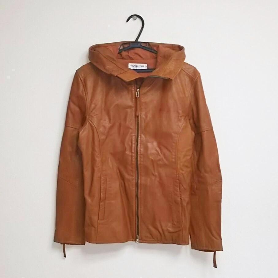 

[Б/У] Толстовка с капюшоном из кожи Vanquish для Y2K, Achieve и K-Pop фанатов