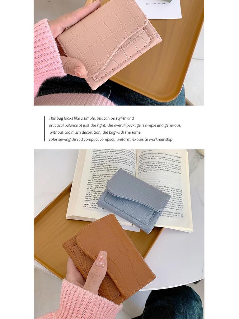 Korean Women's Multi-Function Short Wallet: Fashionable Multi-Color, Multi-Card Slot, Zippered Coin Purse