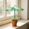 Plant Umbrella: 44cm Blue UV Protection Set – 3 Mini Garden Shades for Seedlings Flowers Vegetables with Fiberglass Stakes Weather Resistant Balcony