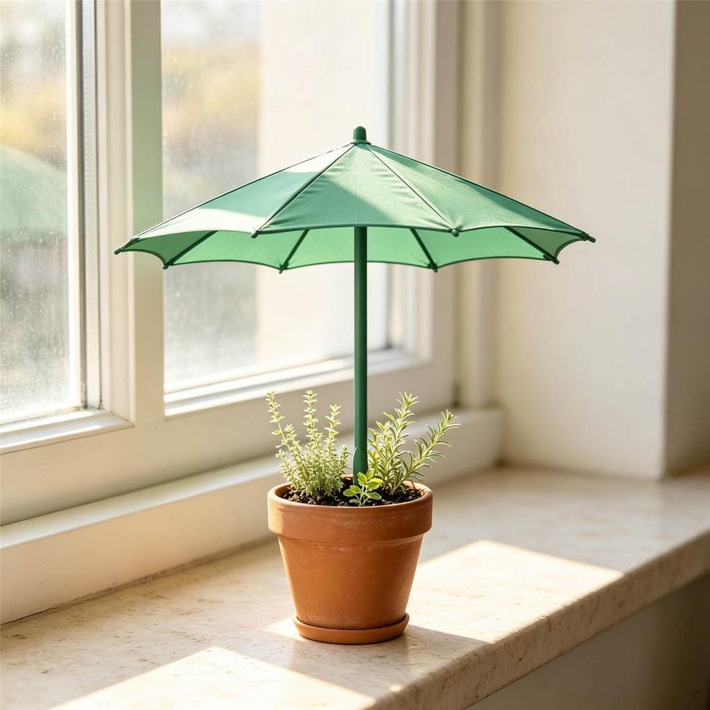 Plant Umbrella: 44cm Blue UV Protection Set – 3 Mini Garden Shades for Seedlings Flowers Vegetables with Fiberglass Stakes Weather Resistant Balcony