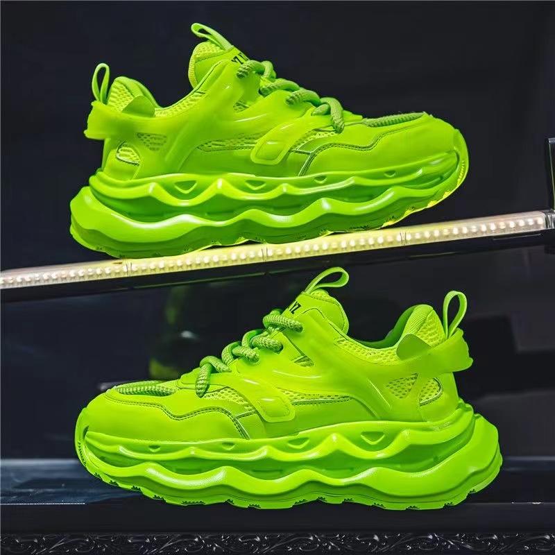 Color Block Design Men Height Increasing Shoes Luxury Casual Sneakers Men Platform Trainers Fashion Thick Sole Sneakers Man