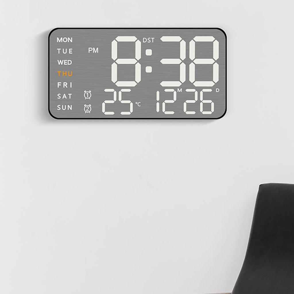 Metal LED Digital Alarm Clock Featuring 12/24 Hour Format and DST Function Powered By Type C or Battery