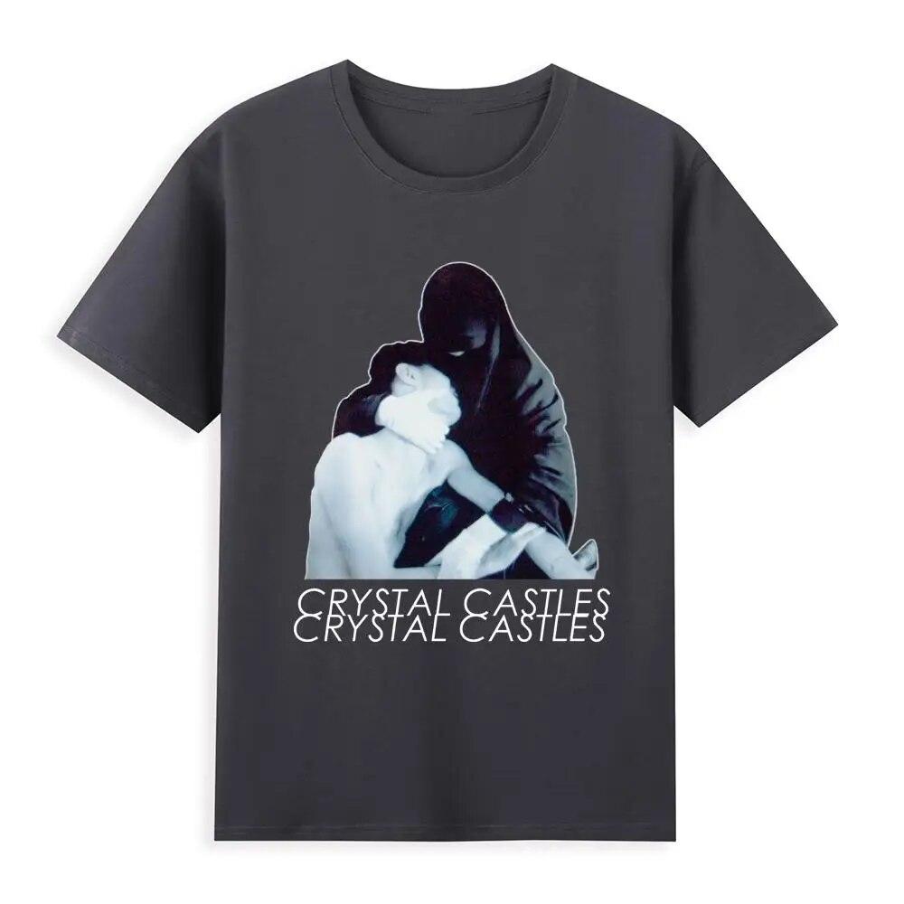 High Quality Cotton EU Size Crystal Castles T Shirt Unisex Vintage Funny T-shirt Harajuku Hip Hop Streetwear Unisex Top Tshirt Male Unisex