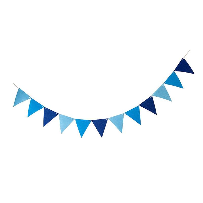 Colorful Felt Triangle Flags for Birthday Parties, Children's Rooms, and Kindergarten Decorations