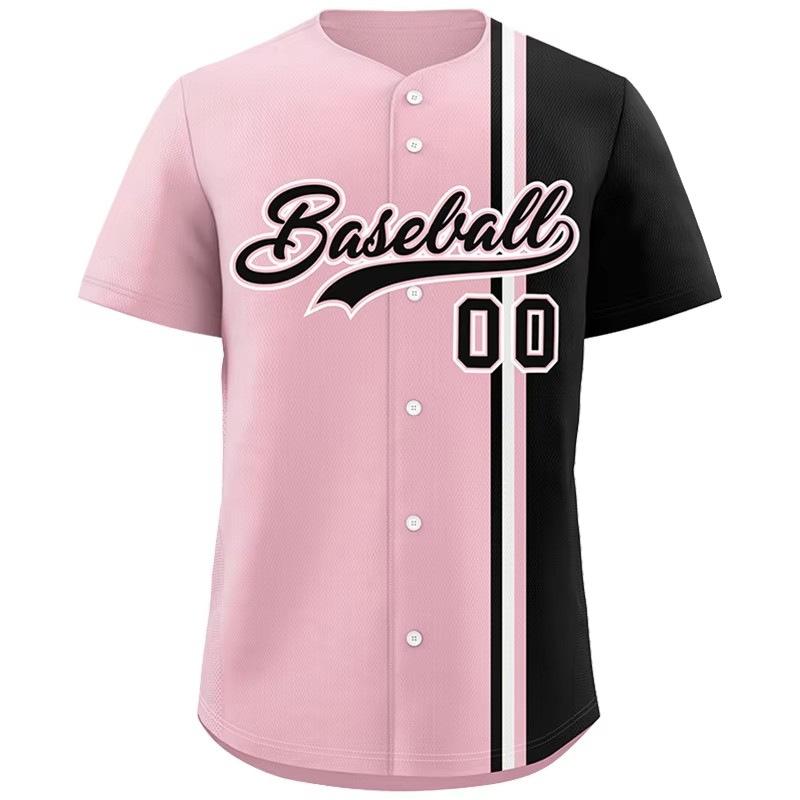 Trendige Marke Amerikanisches Baseball-Trikot kurzärmeliger Cardigan Harajuku T-Shirt Straßenpersönlichkeit Farbabstimmung Trikot Herren kurzärmeliges Baseball