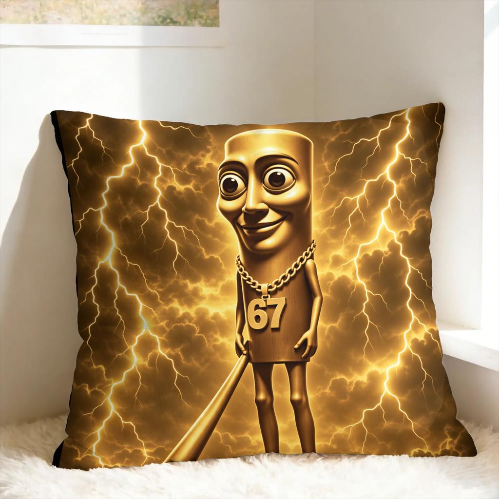 Pillow Cover Tung Tung Tung Sahur fat Meme Kawaii Pillow Case For Office Car Home Decor Pillowcases