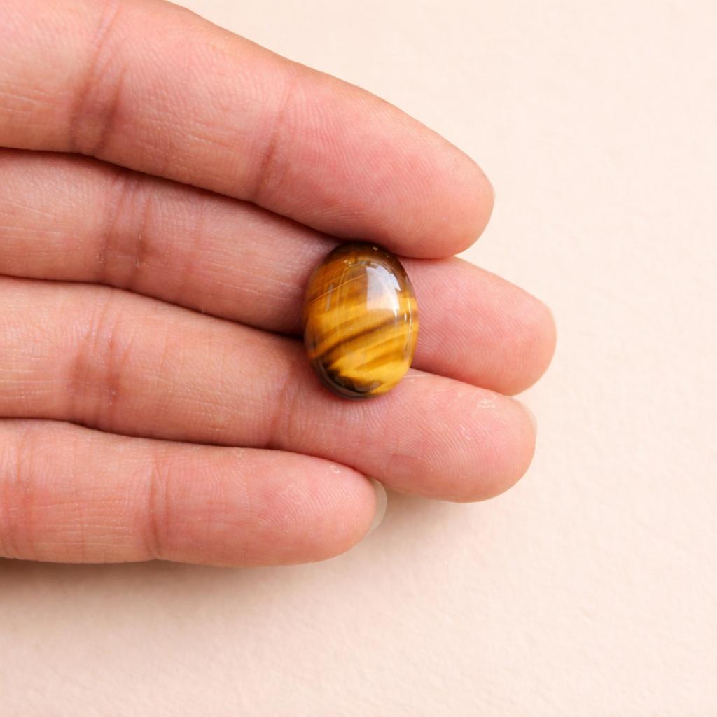 Tiger’s Eye Oval Cabochons – Natural Golden Brown Gemstone for Jewelry Making