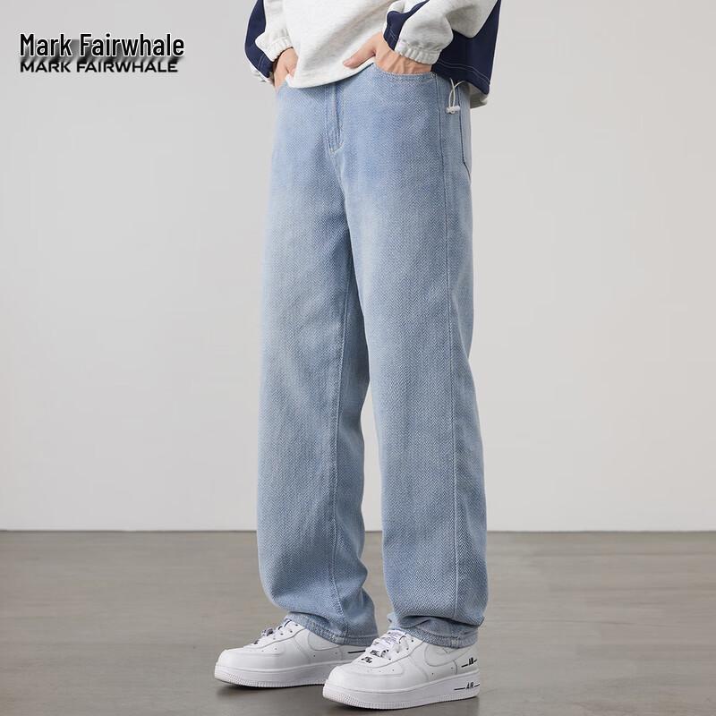 Mark Fairwhale Men's Loose Fit Straight Leg Denim Jeans