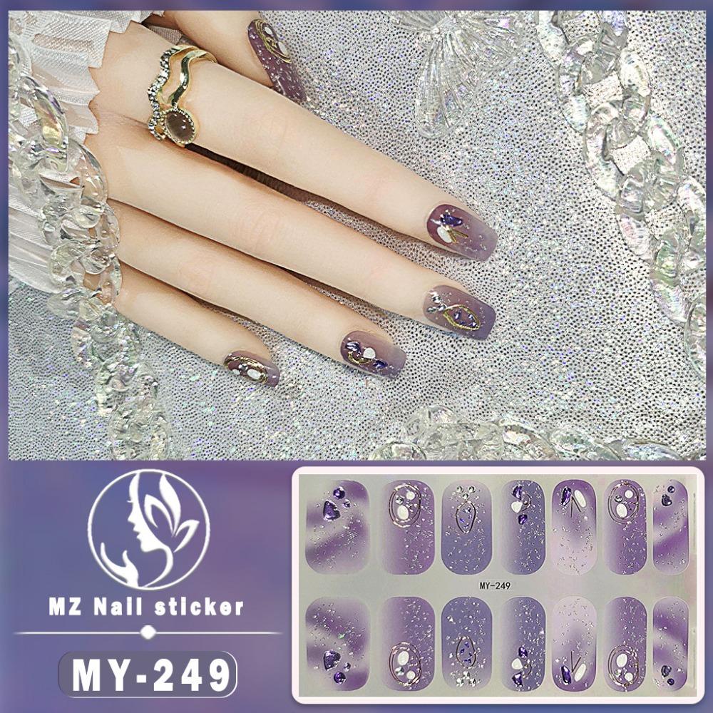Three-dimensional Waterproof No-bake Gel Nail Polish Film Full Sticker European and American Sexy Nail Film Paper Nail Film Paper